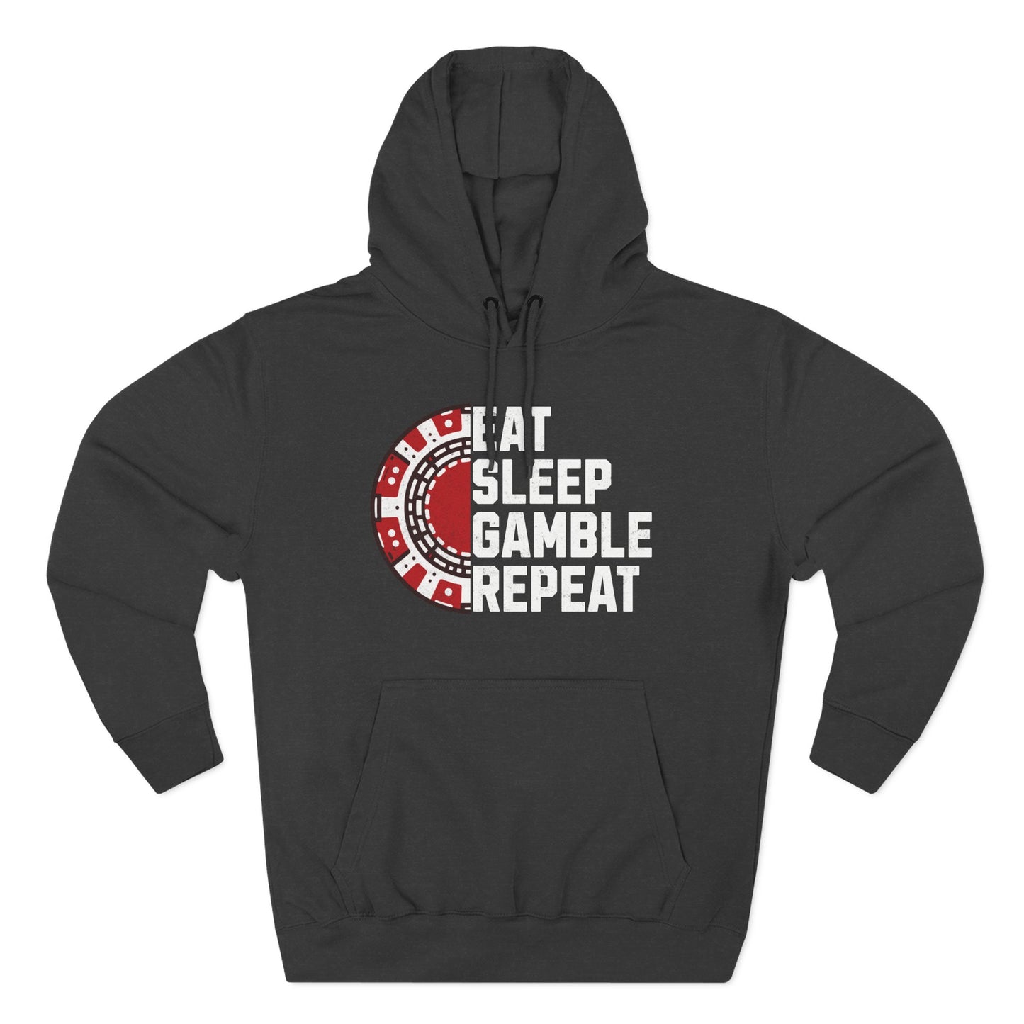 Eat, Sleep, Gamble, Repeat β Premium 3-Panel Fleece Hoodie