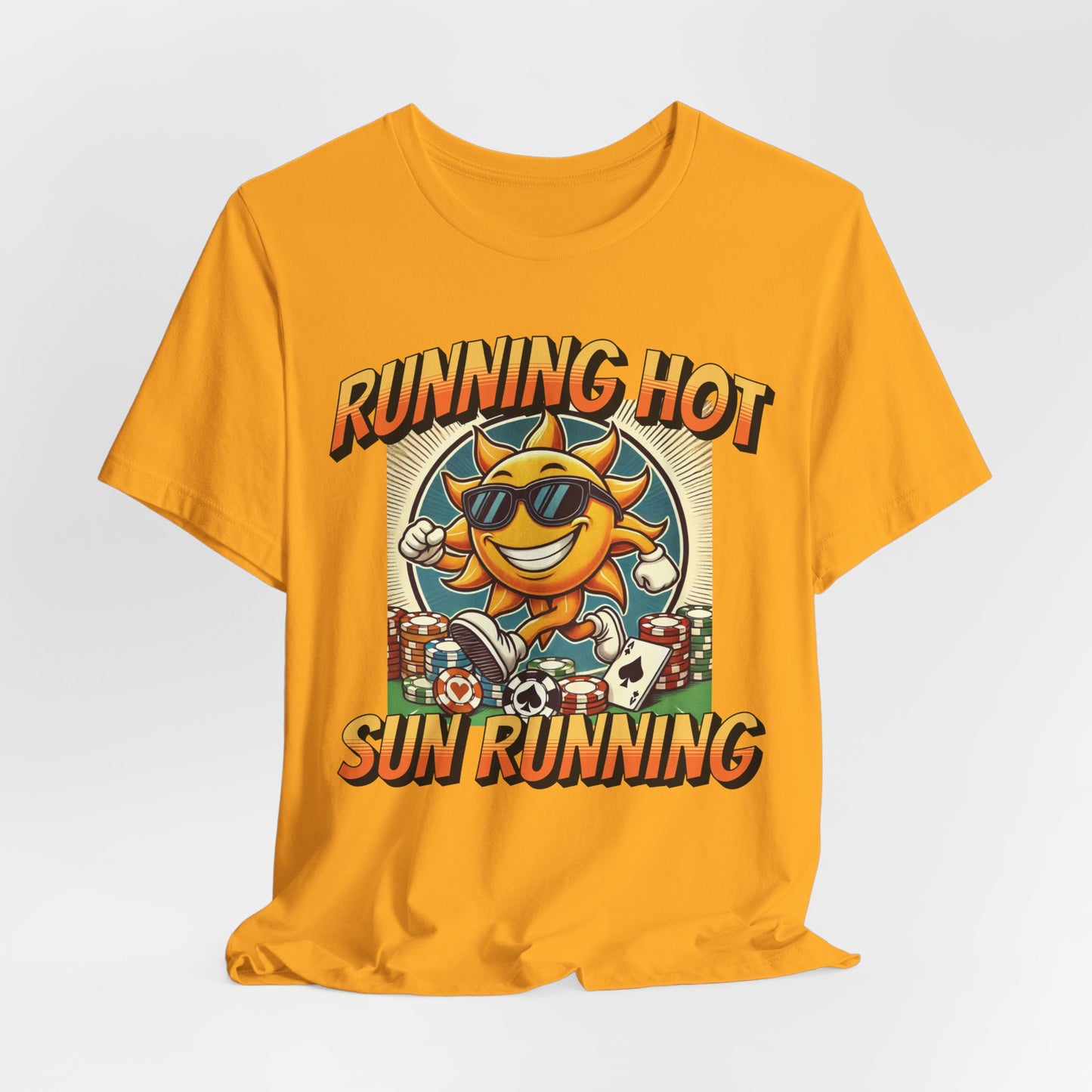 Running Hot: Sun Running Poker T-Shirt