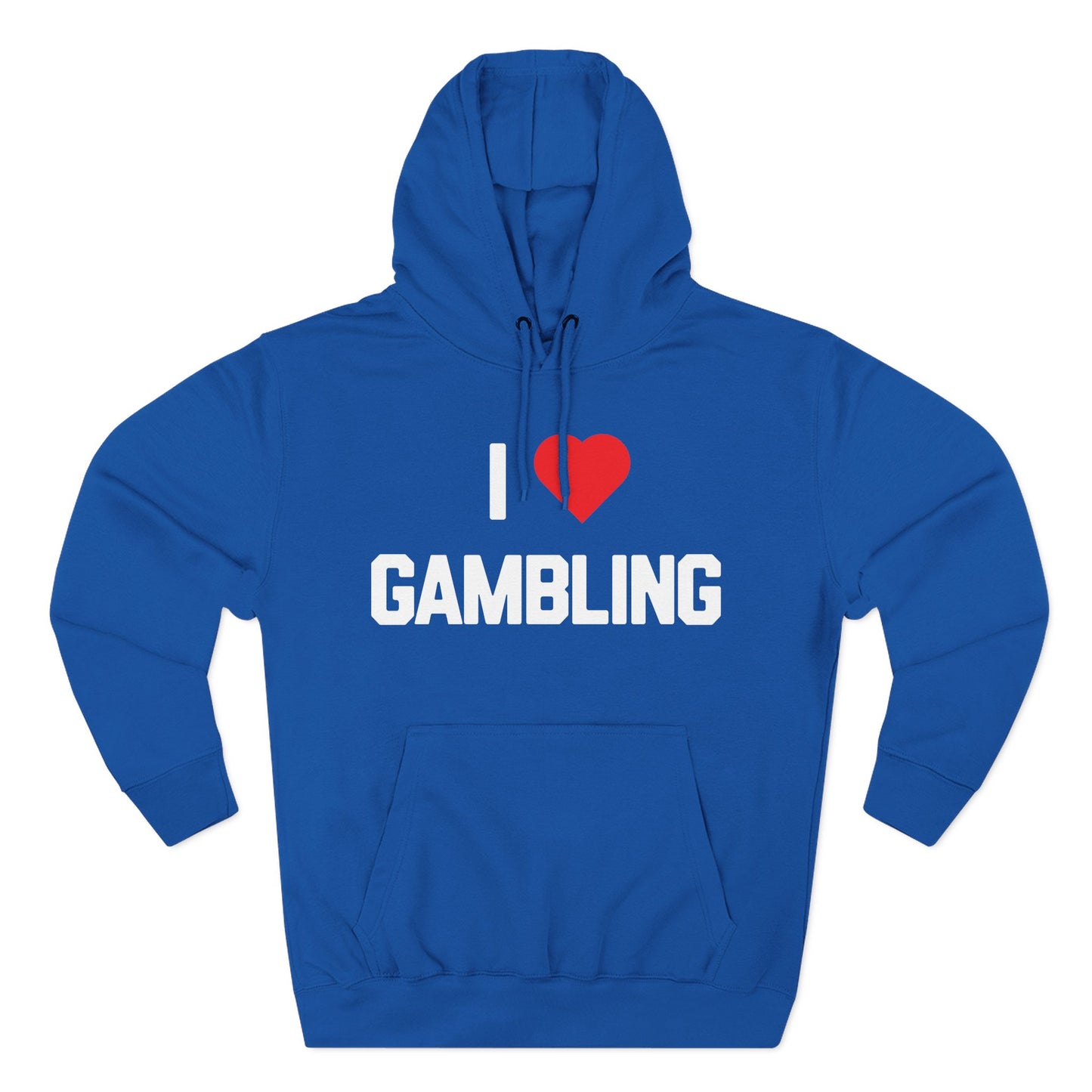 I Love Gambling — Premium 3-Panel Fleece Hoodie