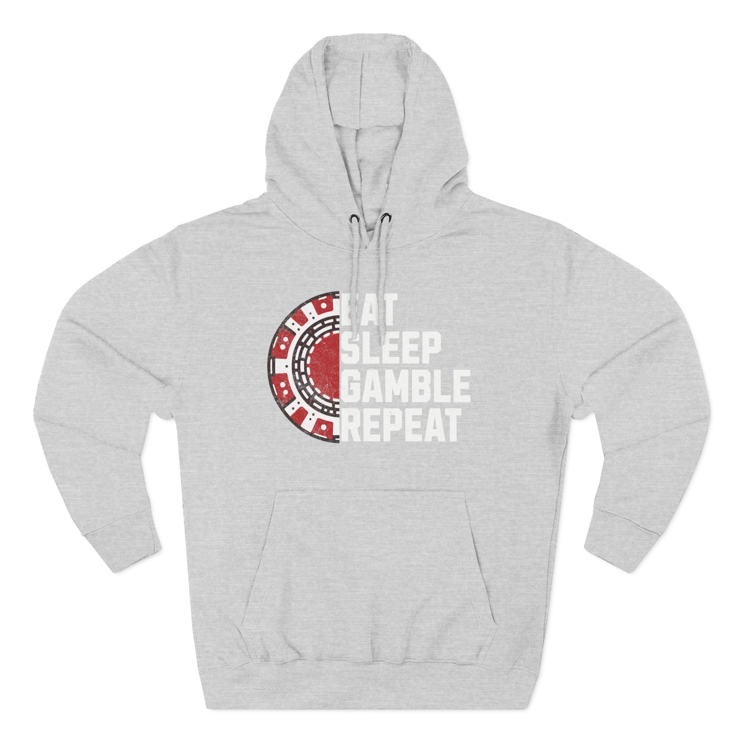 Eat, Sleep, Gamble, Repeat — Premium 3-Panel Fleece Hoodie