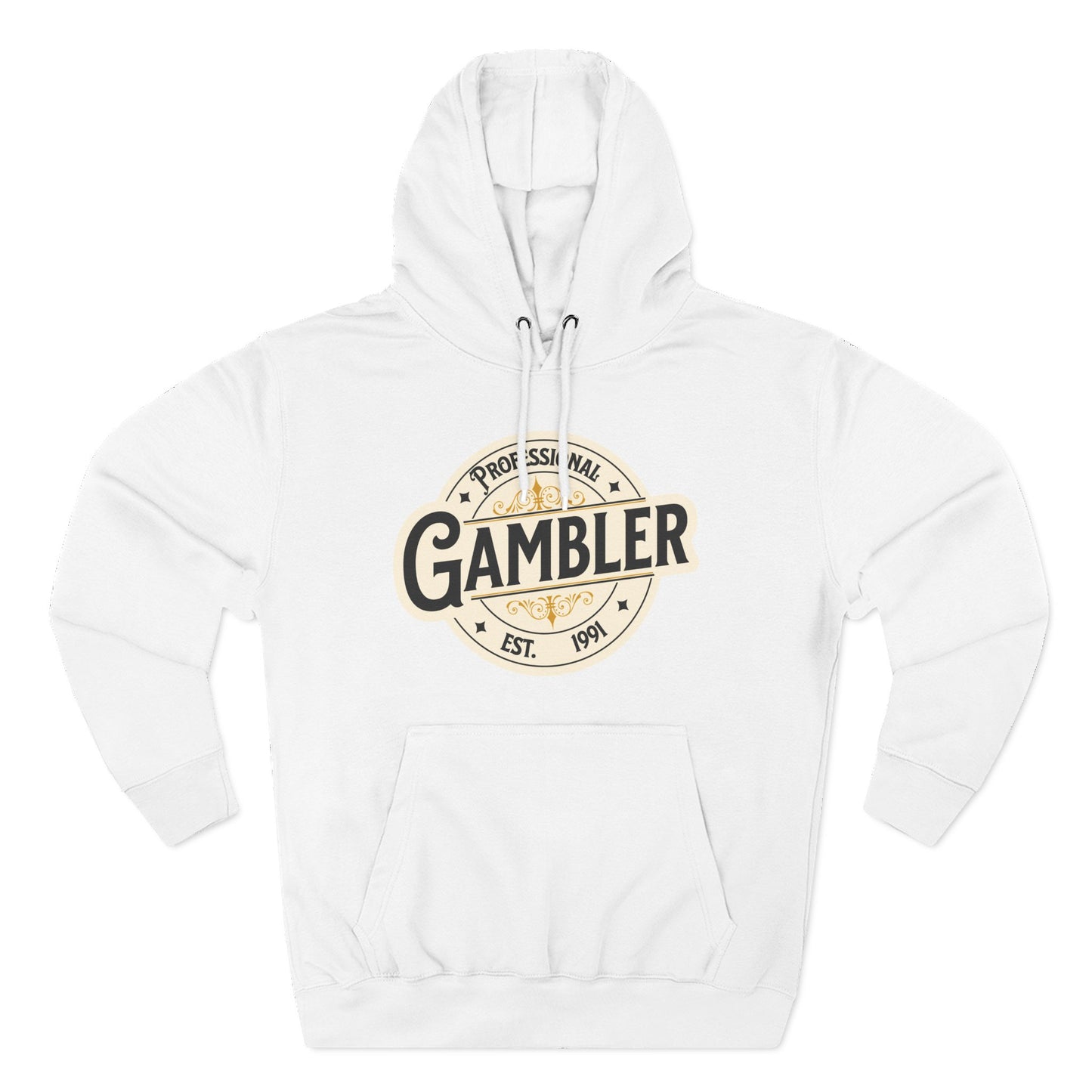 Personalized EST Date(your choice): Professional Gambler Three-Panel Fleece Hoodie